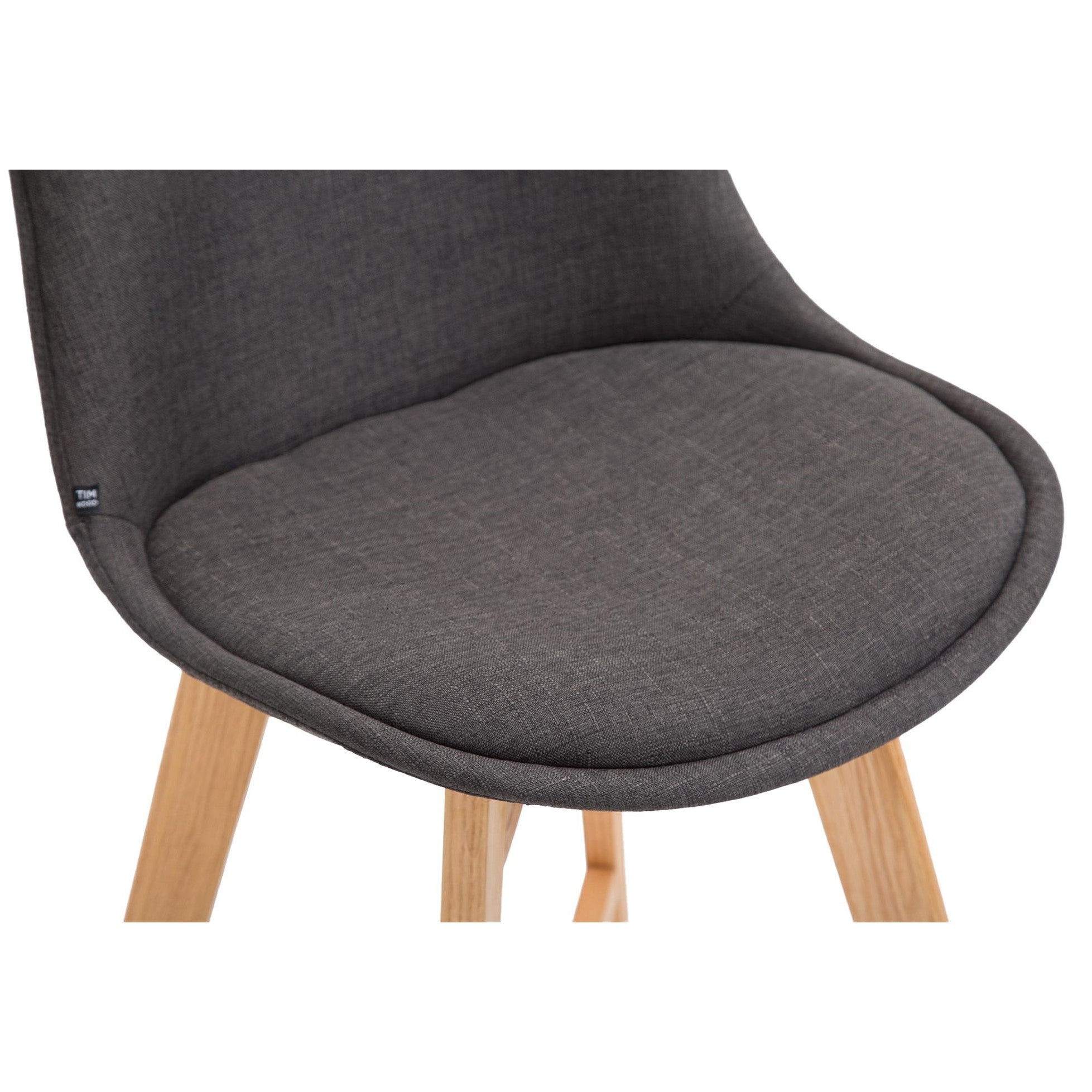 Barhocker Cannes Stoff Natura - dunkelgrau - InfinityMarket