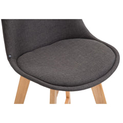 Barhocker Cannes Stoff Natura - dunkelgrau - InfinityMarket