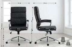 Bürostuhl Cleveland Kunstleder - schwarz