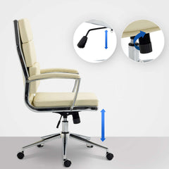 Bürostuhl Cleveland Kunstleder - creme