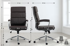Bürostuhl Cleveland Kunstleder - braun
