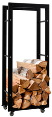 Kaminholzst�nder Keri mit Rollen 25x40x100 - schwarz