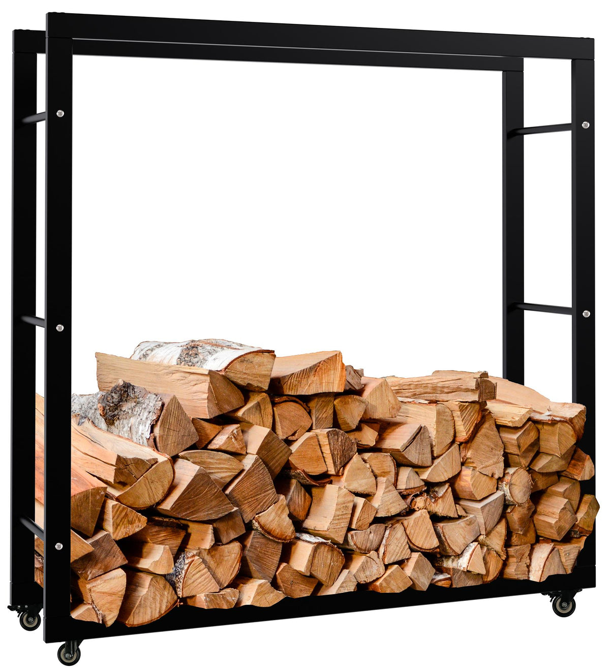 Kaminholzst�nder Keri mit Rollen 25x100x100 - schwarz