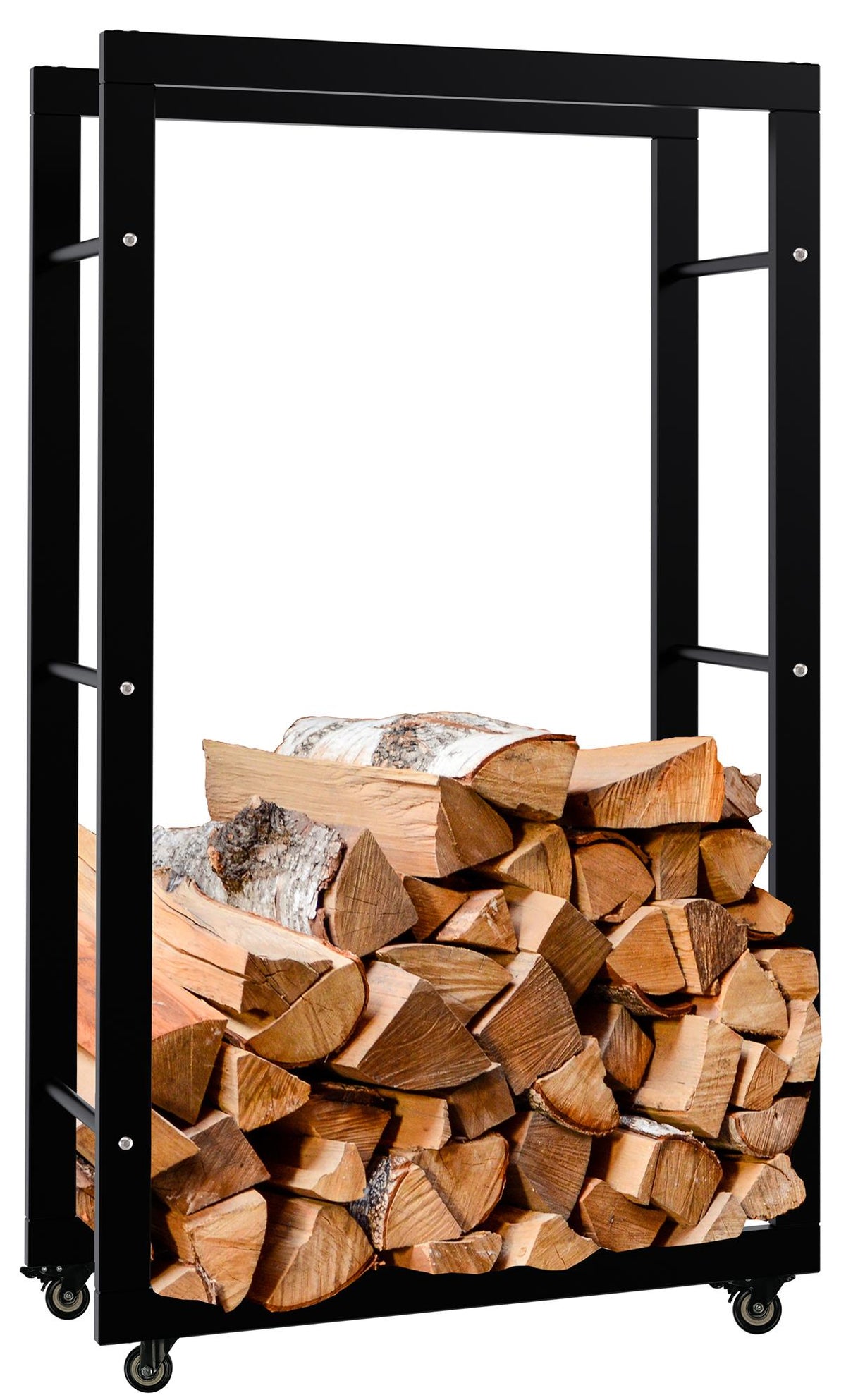 Kaminholzst�nder Keri mit Rollen 25x60x100 - schwarz
