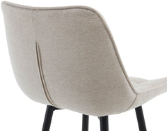 2er Set Barhocker Dartford Stoff - creme