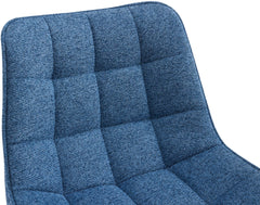 2er Set Barhocker Dartford Stoff - blau
