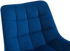 2er Set Barhocker Dartford Samt - blau
