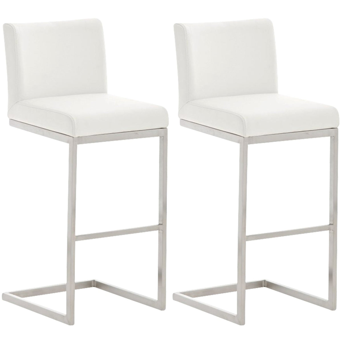 2er Set Barhocker Paros Kunstleder - weiß