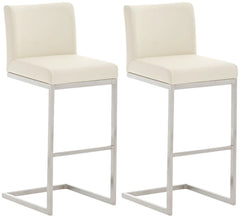 2er Set Barhocker Paros Kunstleder - creme