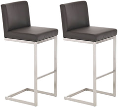 2er Set Barhocker Paros Kunstleder - braun