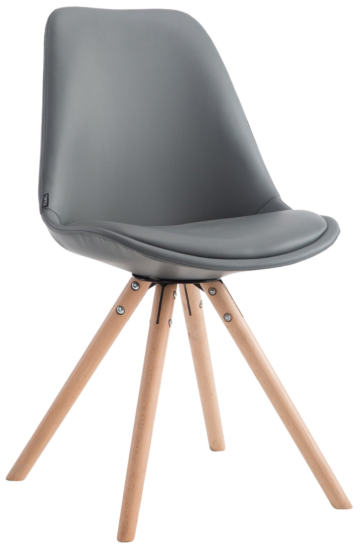 Besucherstuhl Laval Natura Rund - grau
