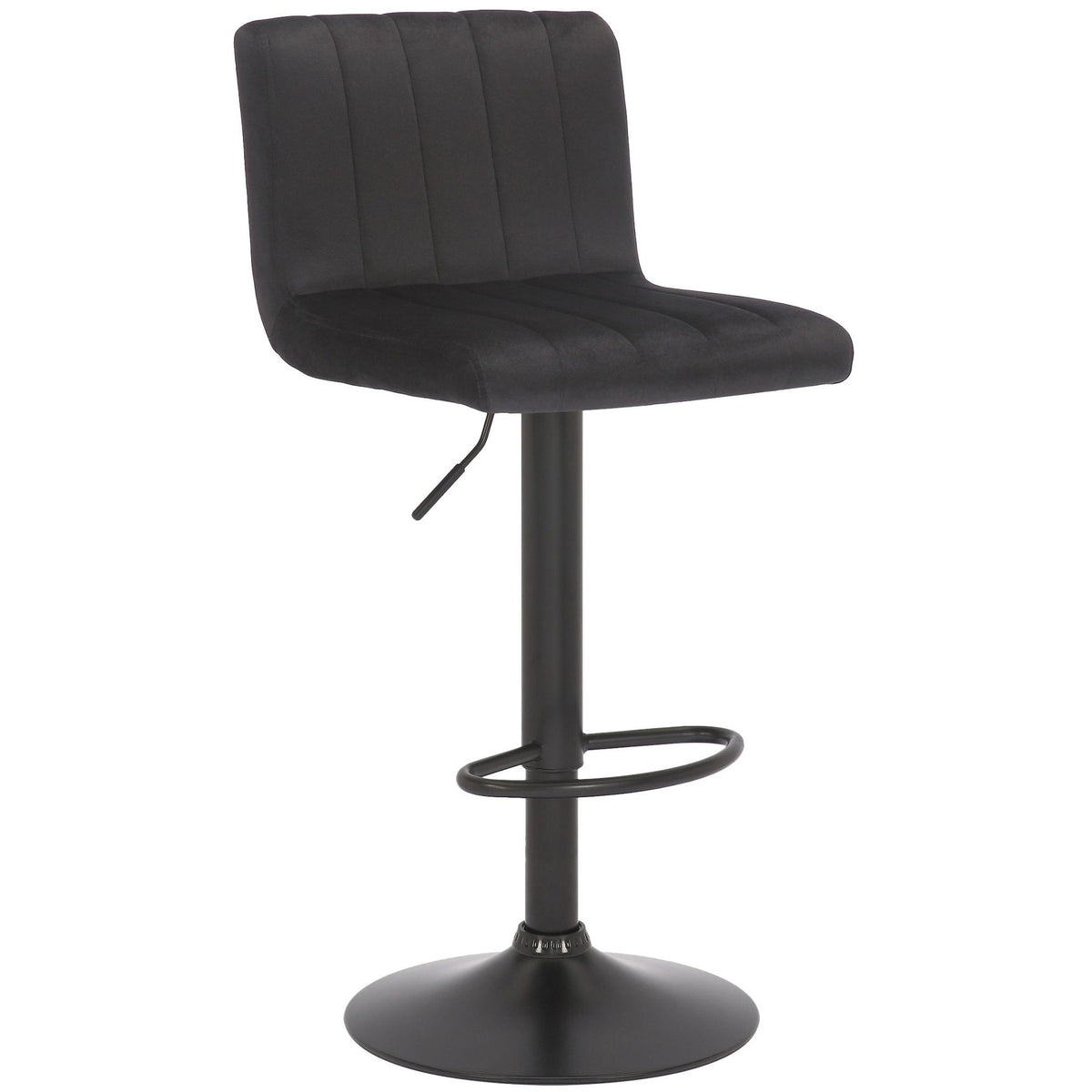 Barhocker Jamie Samt - schwarz