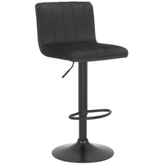 Barhocker Jamie Samt - schwarz