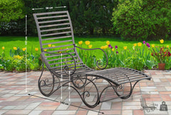 Gartenliege Amiens - bronze