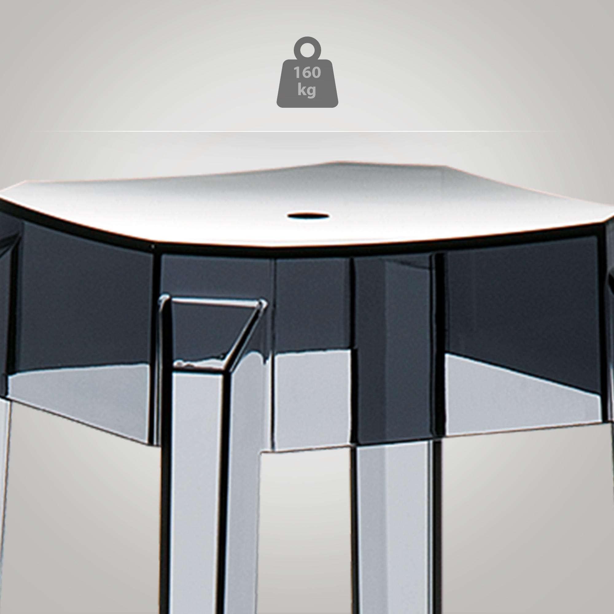 Barhocker Fox, transparent - schwarz - InfinityMarket