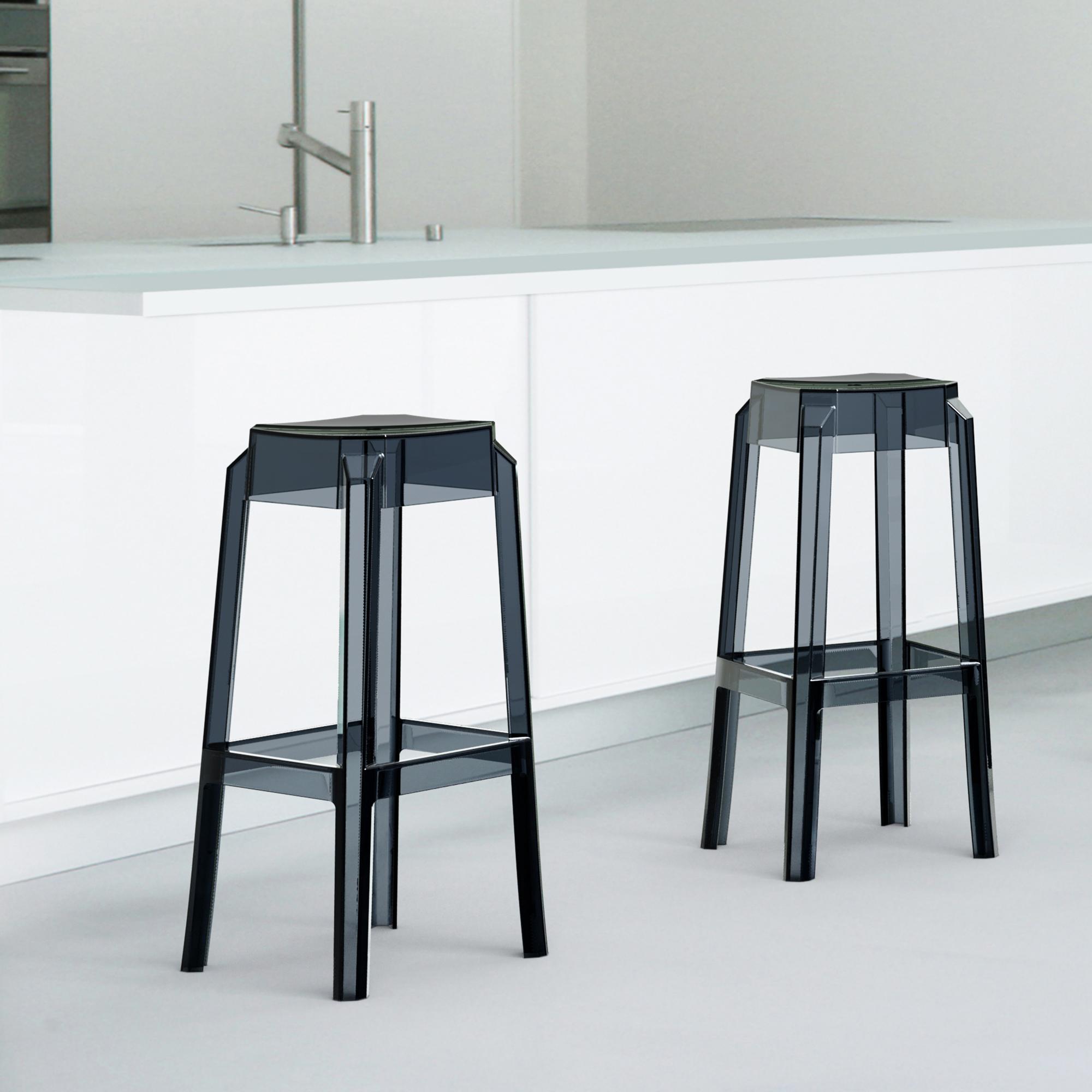 Barhocker Fox, transparent - schwarz - InfinityMarket