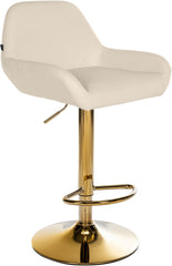 Barhocker Braga Gold Kunstleder - creme