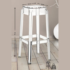 2er Set Barhocker Fox - transparent