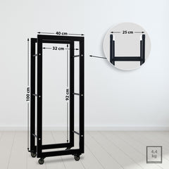 Kaminholzst�nder Keri mit Rollen 25x40x100 - schwarz