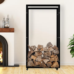 Kaminholzst�nder Keri mit Rollen 25x80x150 - schwarz