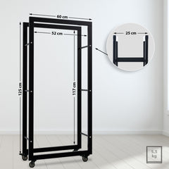 Kaminholzst�nder Keri mit Rollen 25x60x125 - schwarz