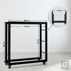 Kaminholzst�nder Keri mit Rollen 25x80x80 - schwarz