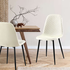 Stuhl Giverny Stoff - creme