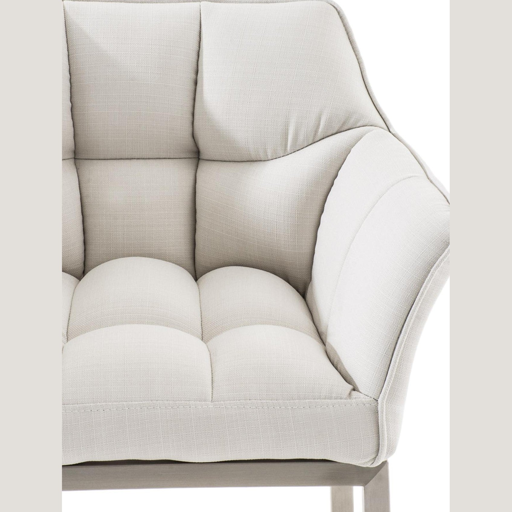Barhocker Damaso E Stoff mit 4-Fuß Gestell - weiß - InfinityMarket