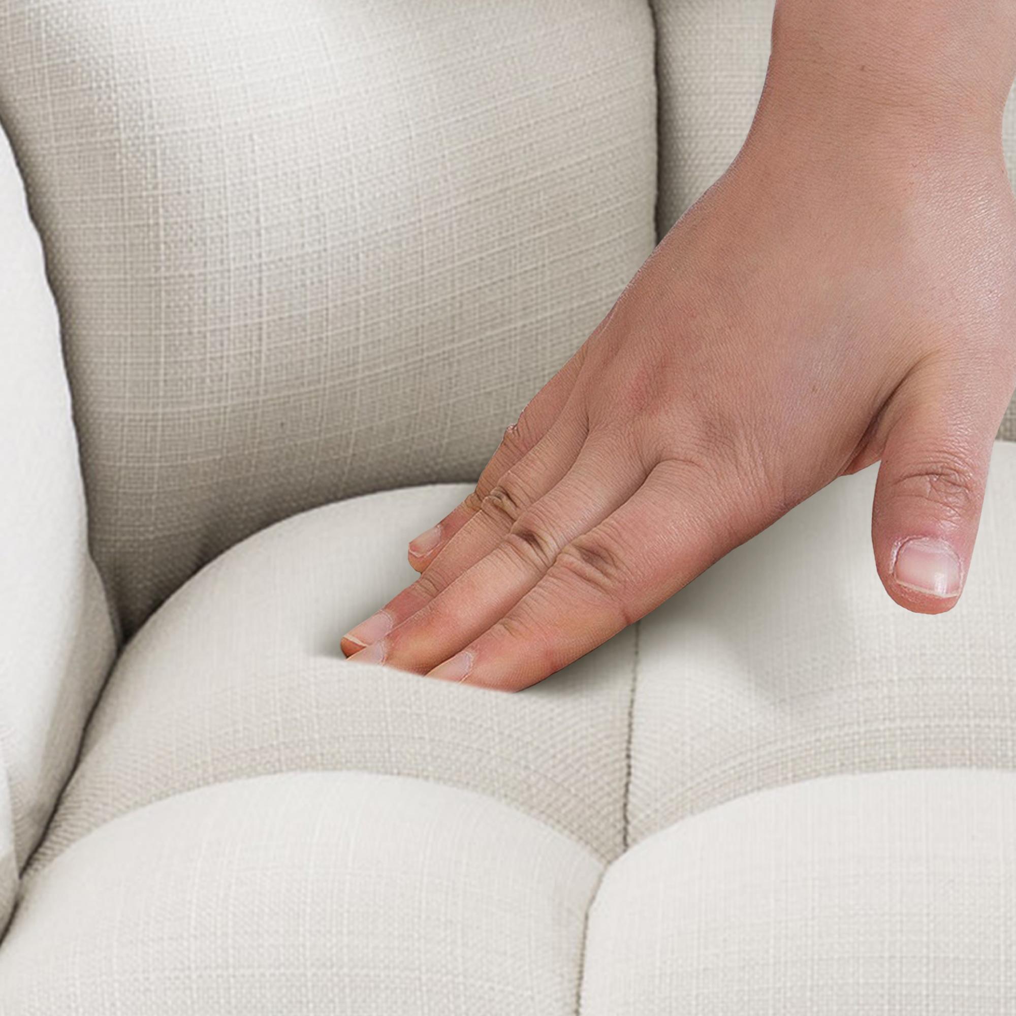 Barhocker Damaso E Stoff mit 4-Fuß Gestell - weiß - InfinityMarket