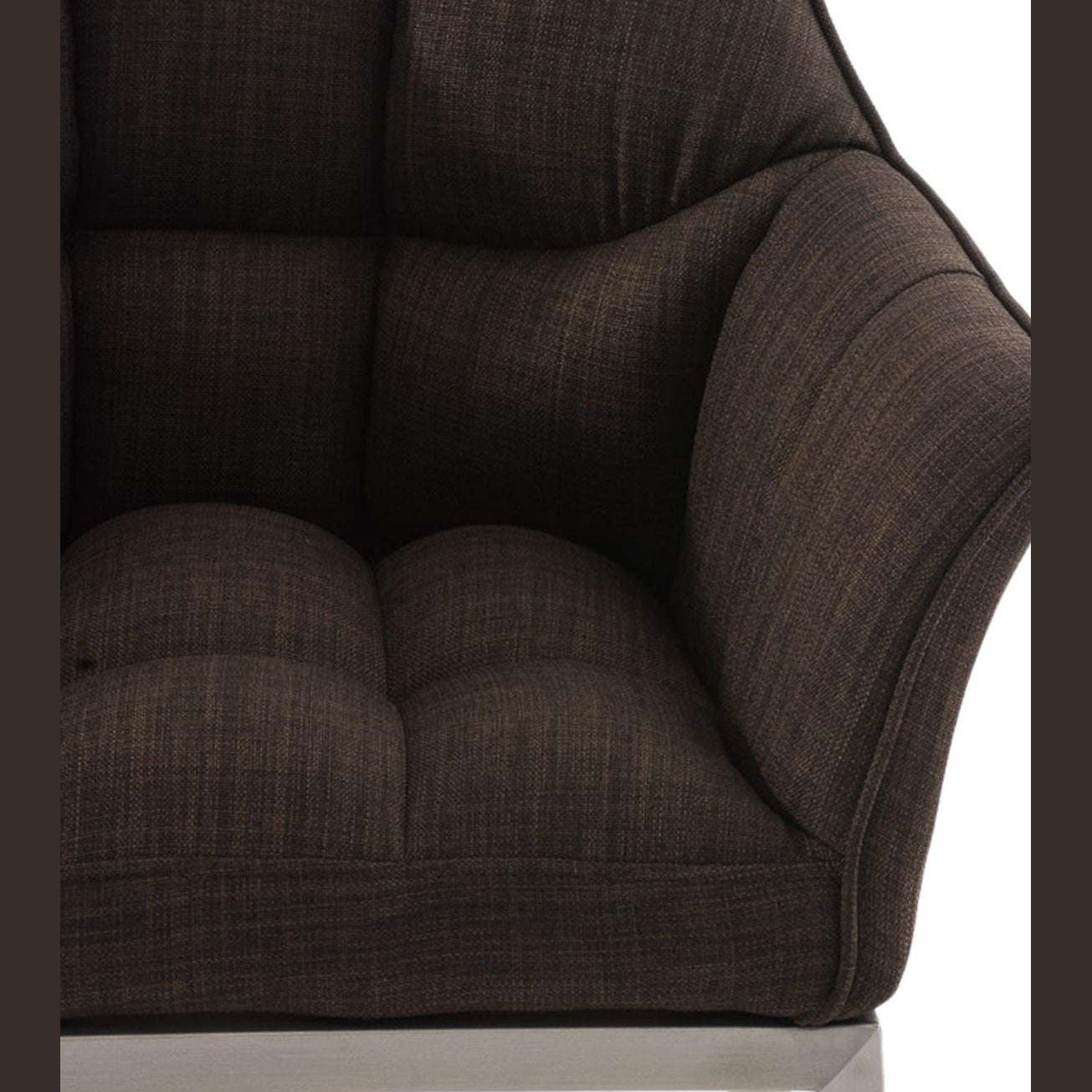 Barhocker Damaso E Stoff mit 4-Fuß Gestell - braun - InfinityMarket