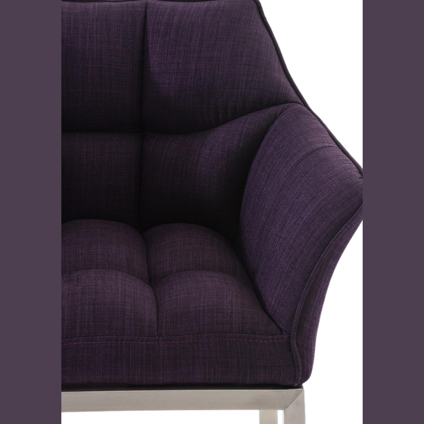 Barhocker Damaso E Stoff mit 4-Fuß Gestell - lila - InfinityMarket
