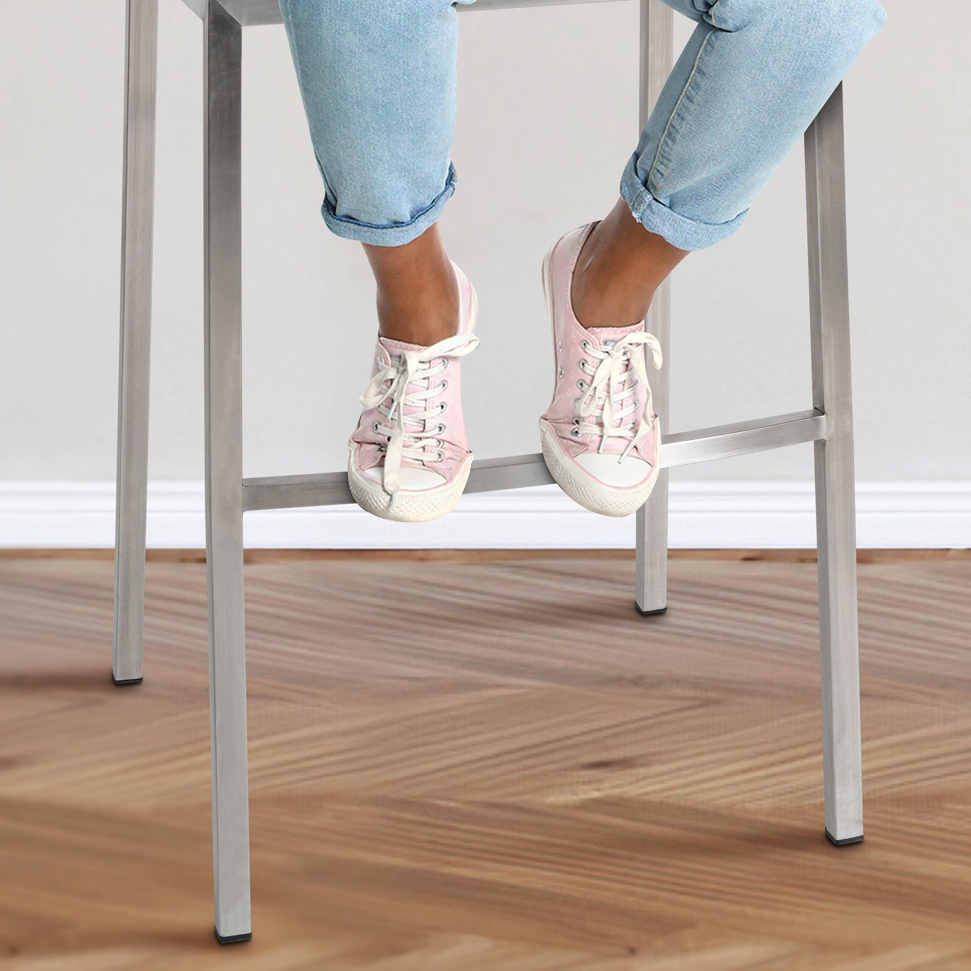 Barhocker Damaso E Stoff mit 4-Fuß Gestell - terrabraun - InfinityMarket