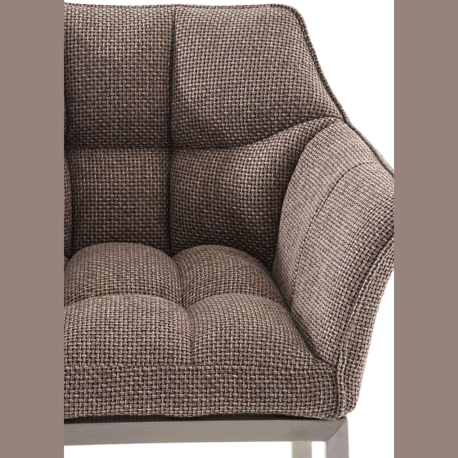 Barhocker Damaso E Stoff mit 4-Fuß Gestell - terrabraun - InfinityMarket