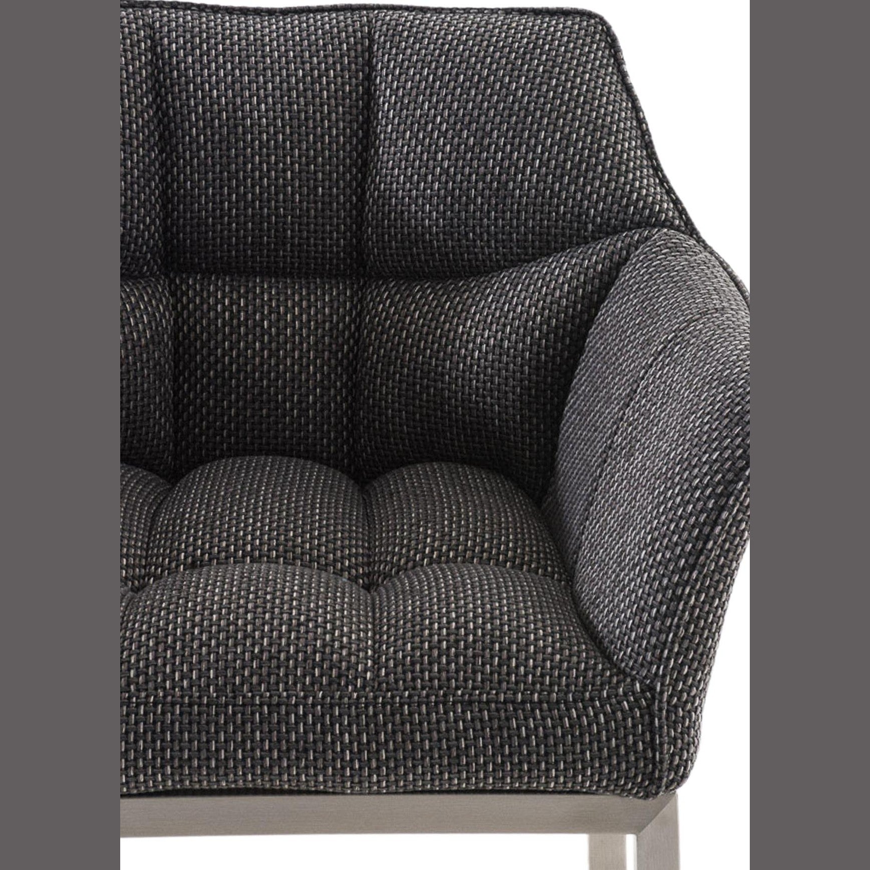Barhocker Damaso E Stoff mit 4-Fuß Gestell - titangrau - InfinityMarket