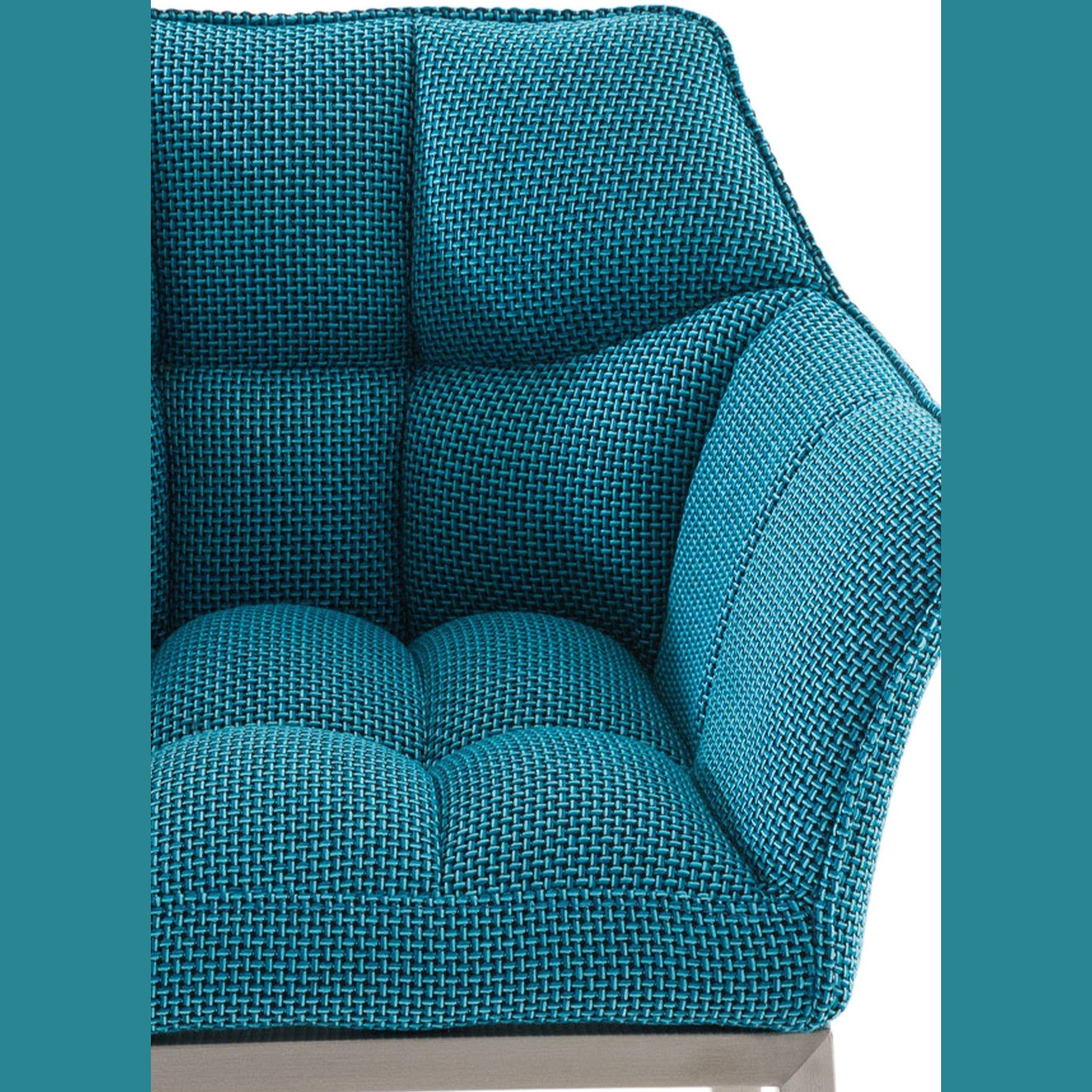 Barhocker Damaso E Stoff mit 4-Fuß Gestell - türkis - InfinityMarket