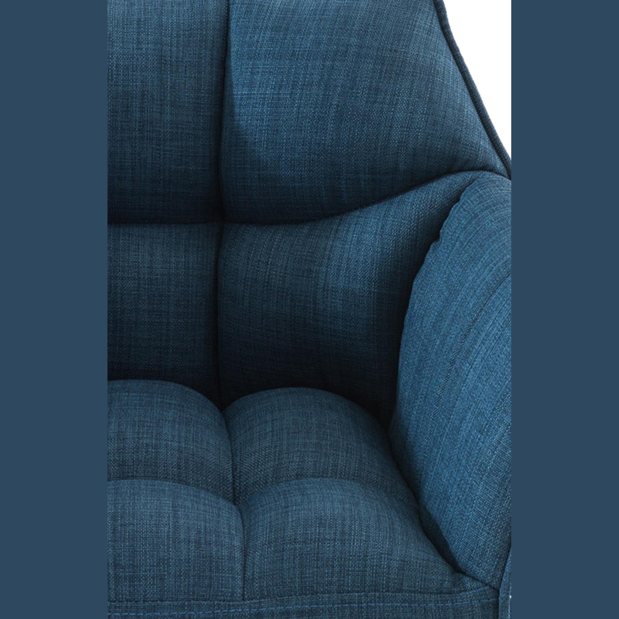 Barhocker Damaso B Stoff mit 4-Fuß Gestell - blau - InfinityMarket