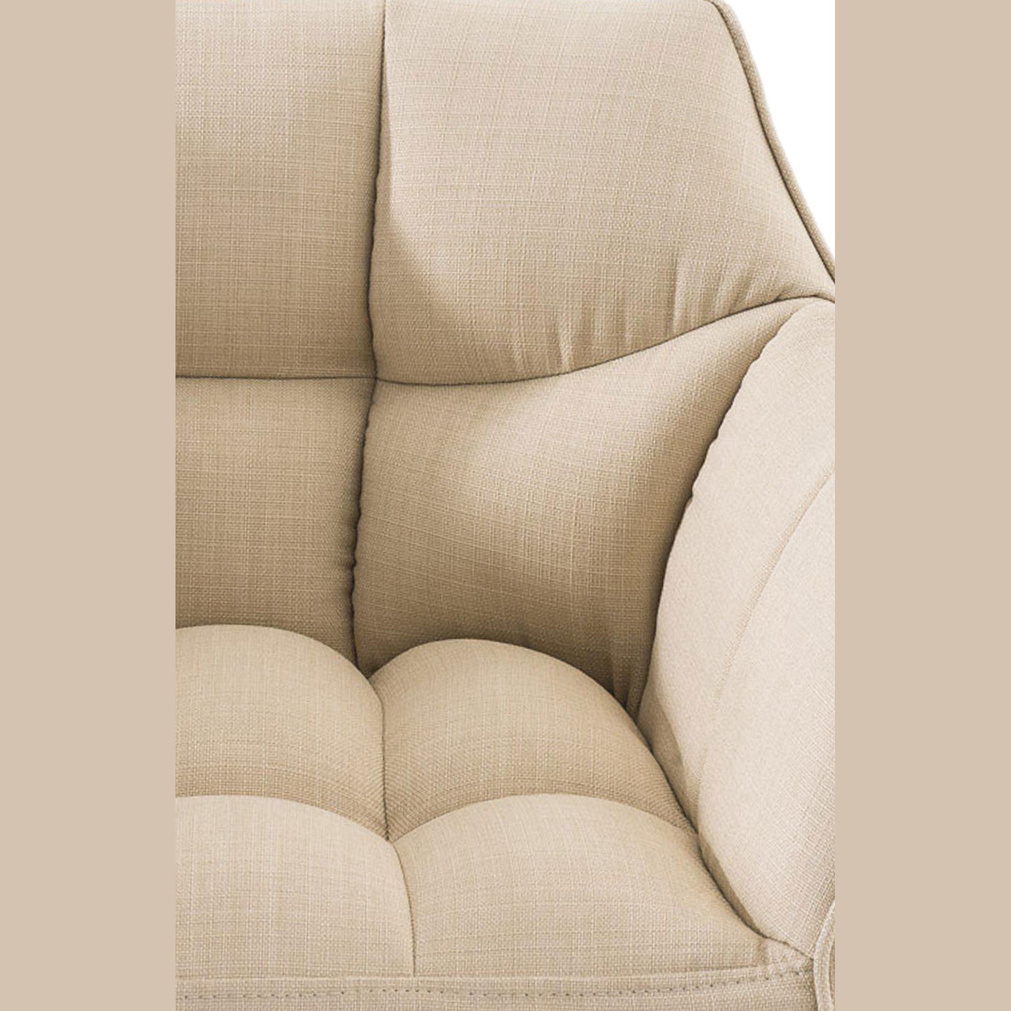 Barhocker Damaso B Stoff mit 4-Fuß Gestell - creme - InfinityMarket