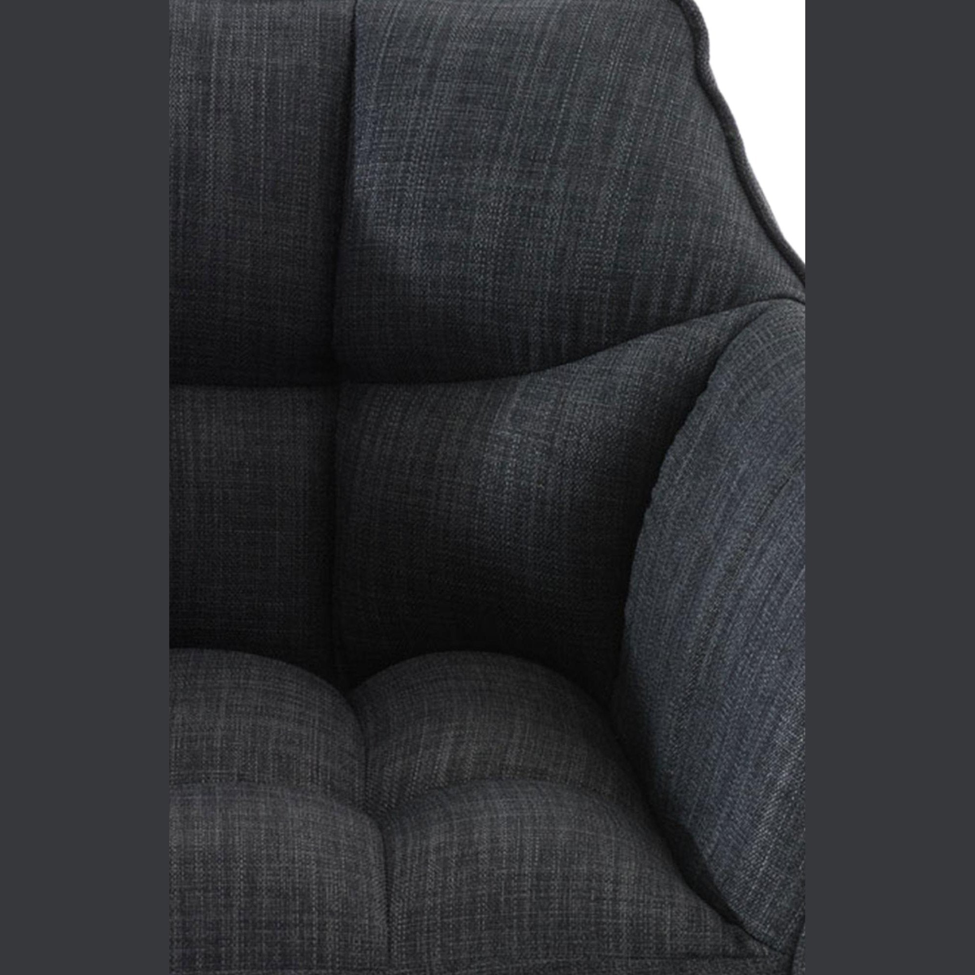 Barhocker Damaso B Stoff mit 4-Fuß Gestell - dunkelgrau - InfinityMarket