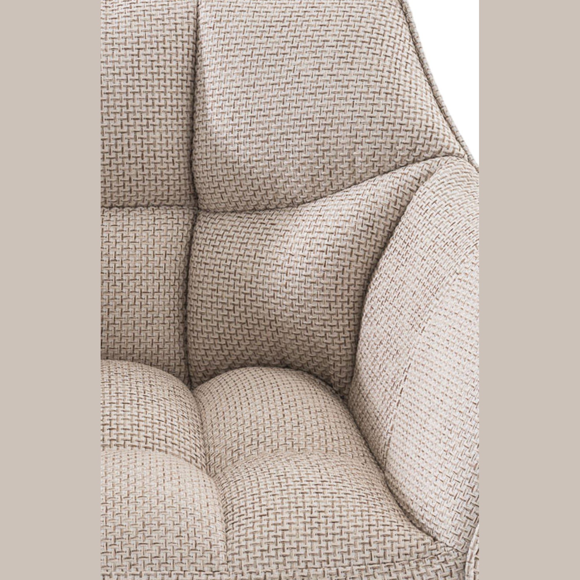 Barhocker Damaso B Stoff mit 4-Fuß Gestell - elfenbein - InfinityMarket