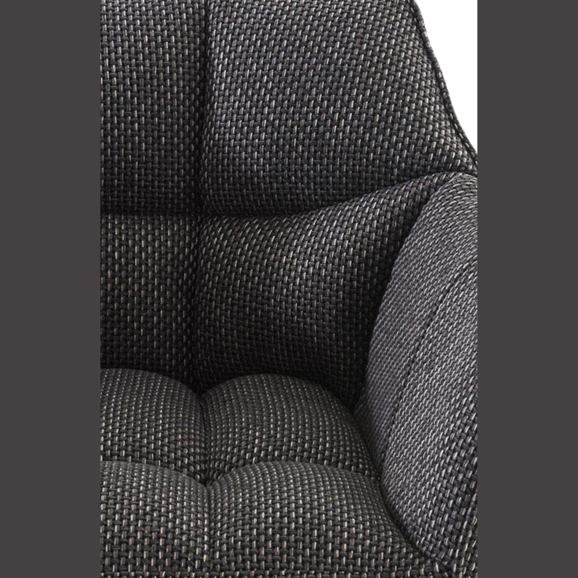 Barhocker Damaso B Stoff mit 4-Fuß Gestell - titangrau - InfinityMarket