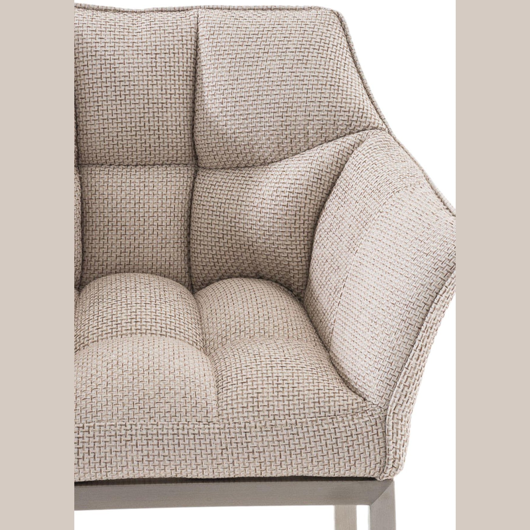 Barhocker Damaso E Stoff mit 4-Fuß Gestell - elfenbein - InfinityMarket