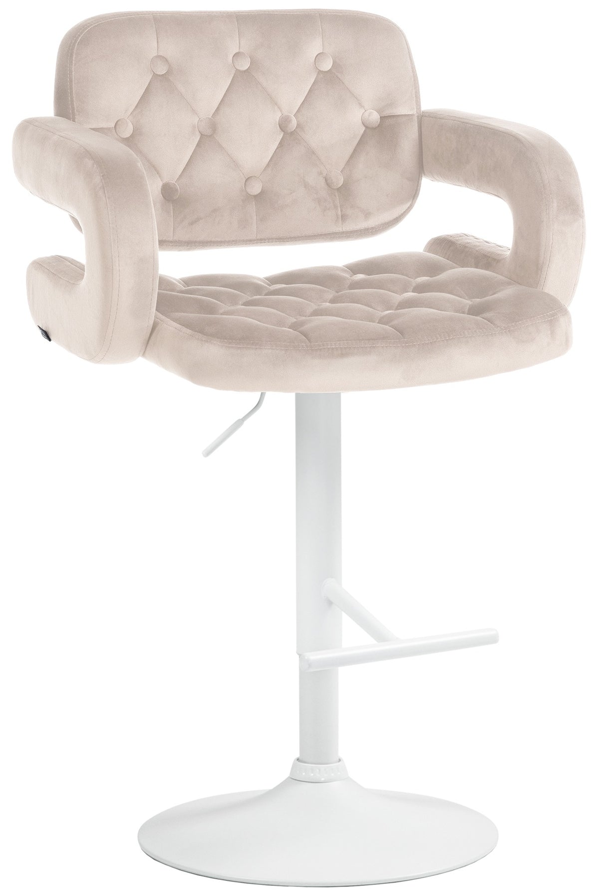 Barhocker Dublin Samt wei� - creme