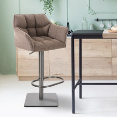 Barhocker Damaso E Stoff - terrabraun - InfinityMarket