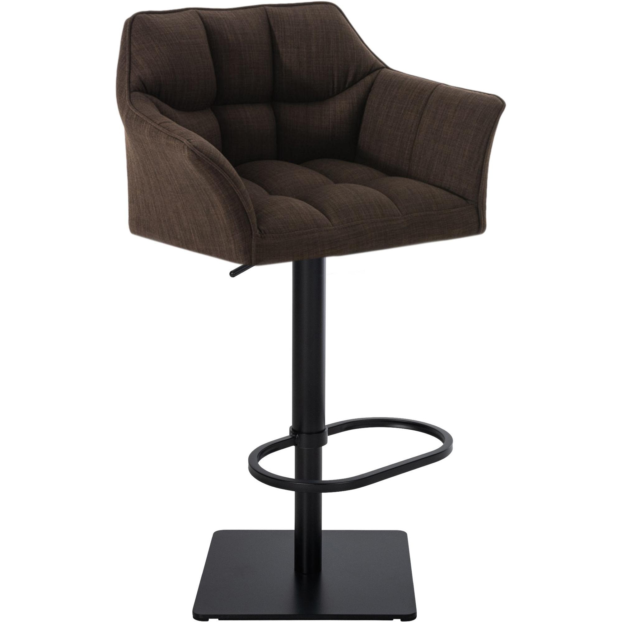 Barhocker Damaso B Stoff - braun - InfinityMarket