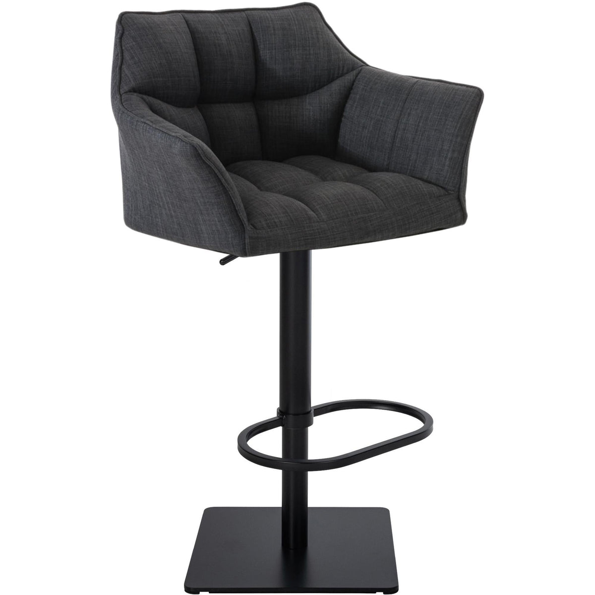 Barhocker Damaso B Stoff - dunkelgrau - InfinityMarket