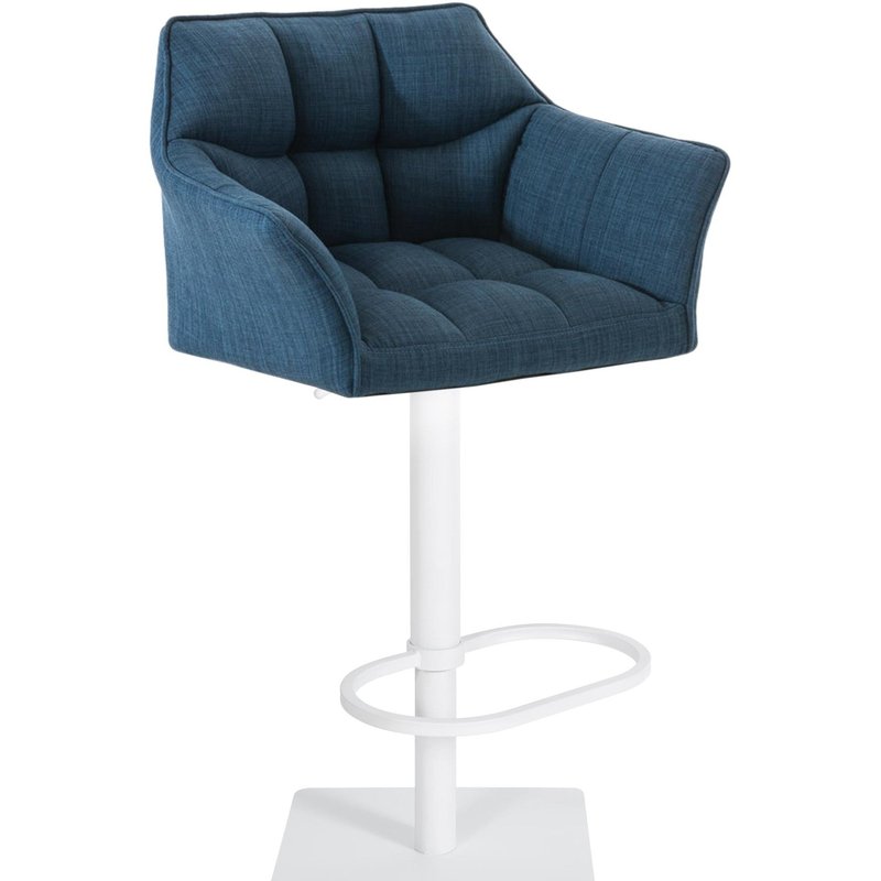 Barhocker Damaso W Stoff - blau - InfinityMarket