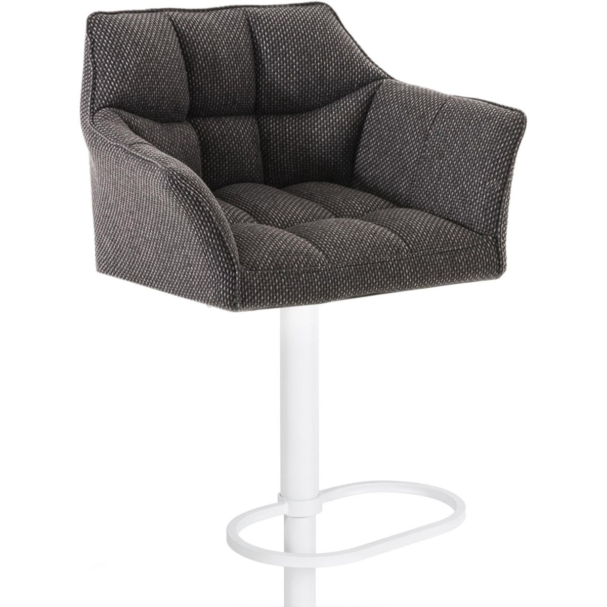 Barhocker Damaso W Stoff - titangrau - InfinityMarket
