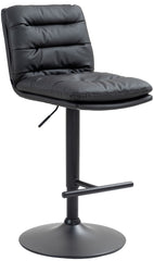 Barhocker Damar Kunstleder schwarz - schwarz