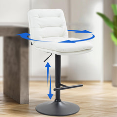 Barhocker Damar Kunstleder schwarz - wei�