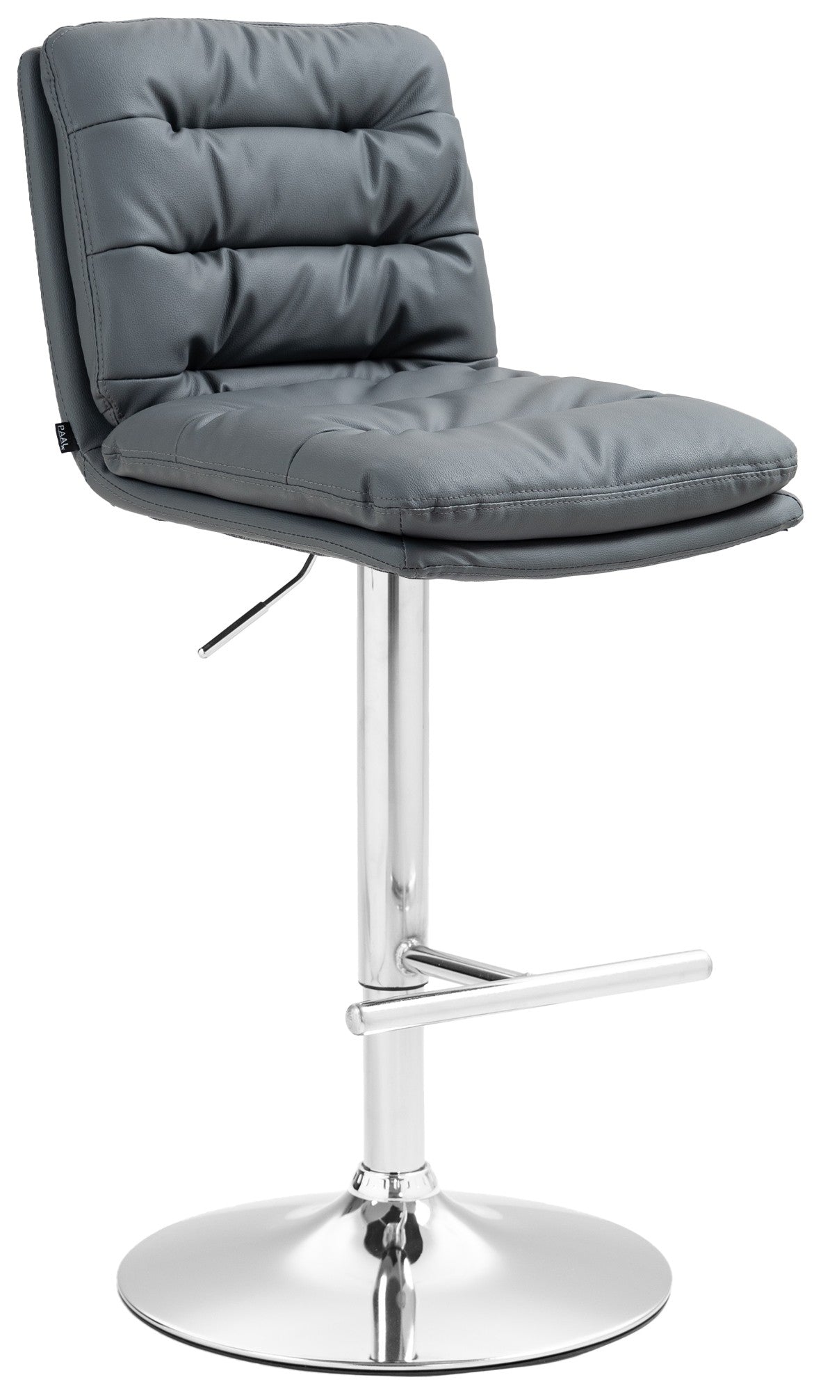Barhocker Damar Kunstleder chrom - grau